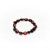 Teething bracelet oval amber beads cherry
