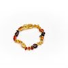 Teething bracelet mixed amber beads multicolor