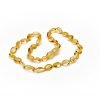 Teething necklace oval amber beads lemon