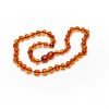Teething necklace baroque amber beads cognac