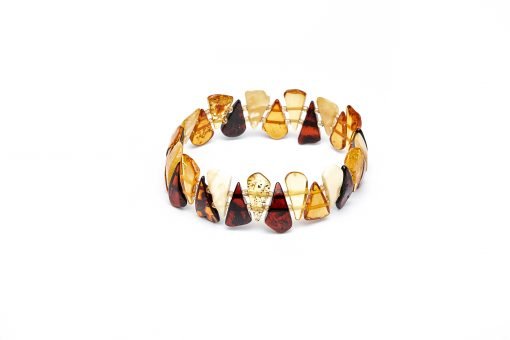 Amber bracelet triangle multicolor