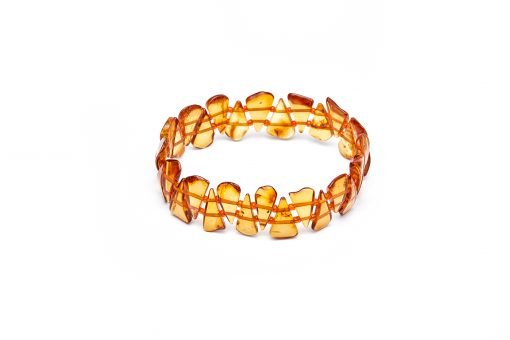 Amber bracelet triangle cognac