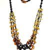 Amber necklace braided rainbow