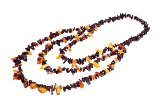 Amber necklace chips 3 strands 1
