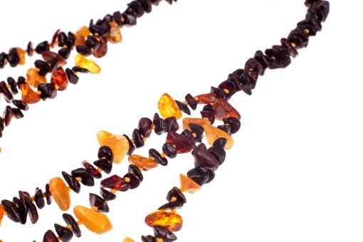 Amber necklace chips 3 strands 2