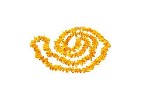 Amber necklace chips 90 cm honey