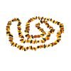 Amber necklace chips 90 cm multicolor