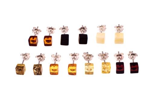 Amber earrings square