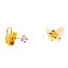 Amber earrings butterfly lemon