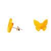 Amber earrings butterfly butter
