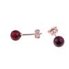 Amber earrings round cherry