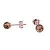 Amber earrings round green