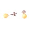 Amber earrings round milk