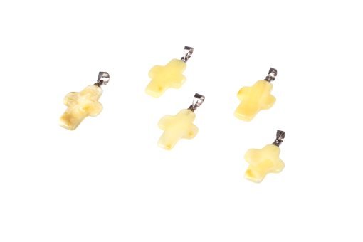 Amber pendant cross milk
