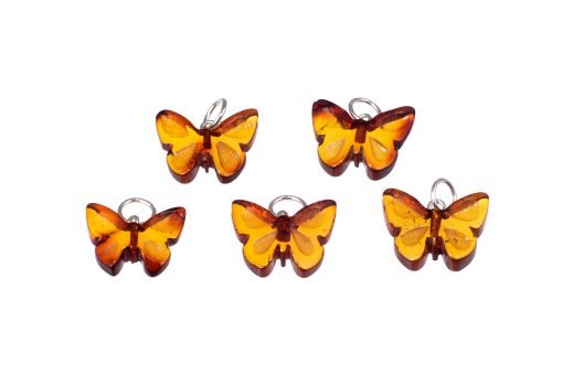 Amber pendant butterfly