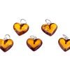 Amber pendant heart