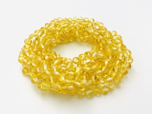 Amber necklace baroque lemon 1