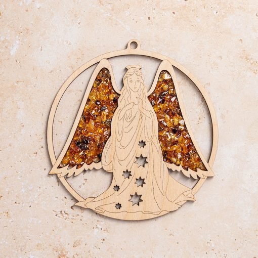 Magnetic amber vitrage souvenir / angel