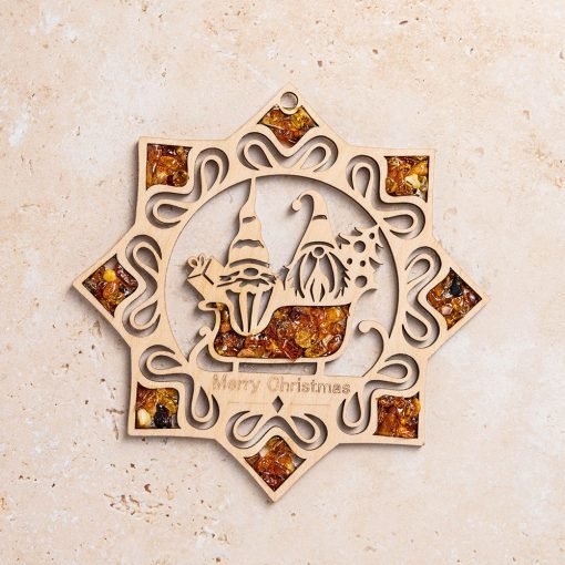 Magnetic amber vitrage souvenir / Christmas gnomes
