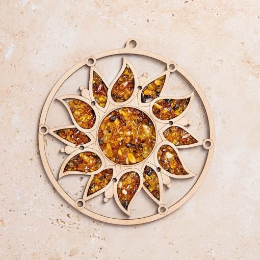 Magnetic amber vitrage souvenir / sun