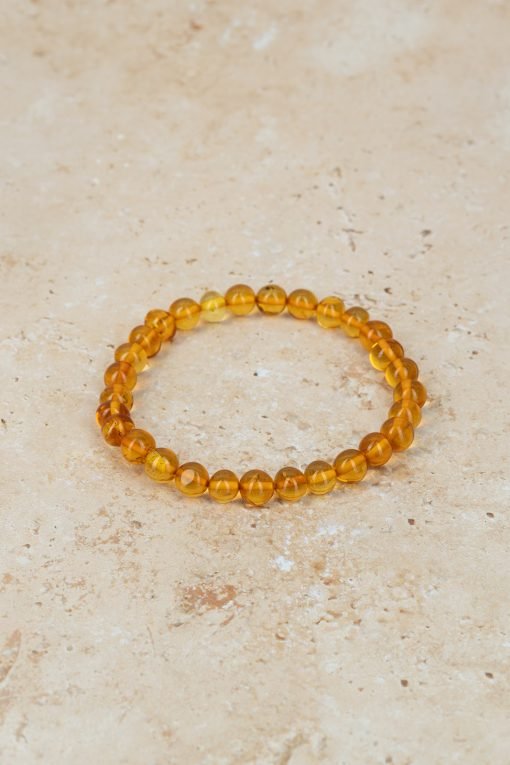 Amber bracelet baroque amber beads honey