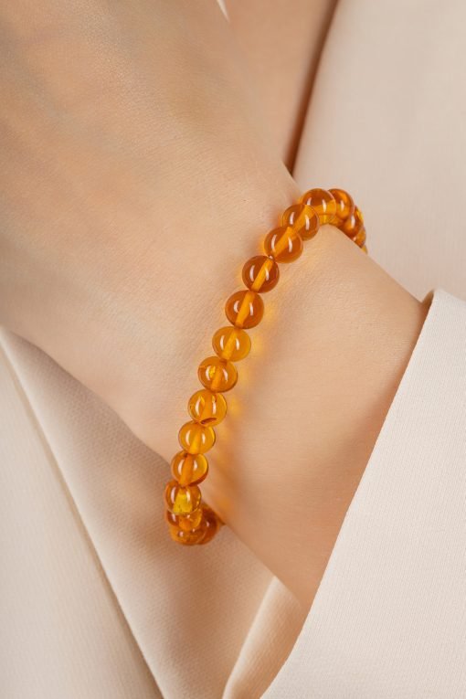 Amber bracelet baroque amber beads honey 1