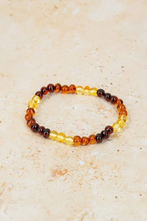 Amber bracelet baroque amber beads lemon cognac cherry
