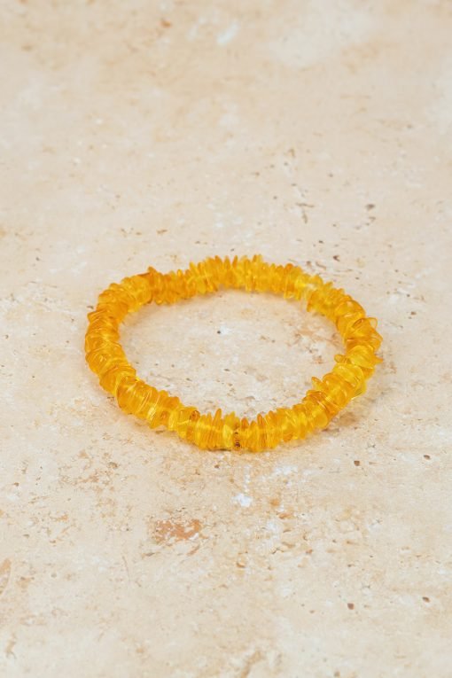 Amber bracelet chips amber beads lemon
