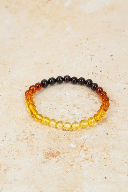 Amber bracelet baroque amber beads rainbow