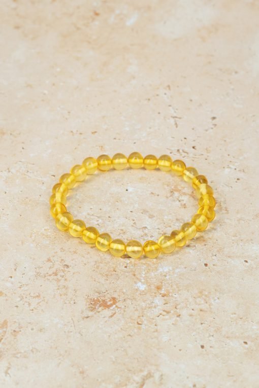Amber bracelet baroque amber beads lemon