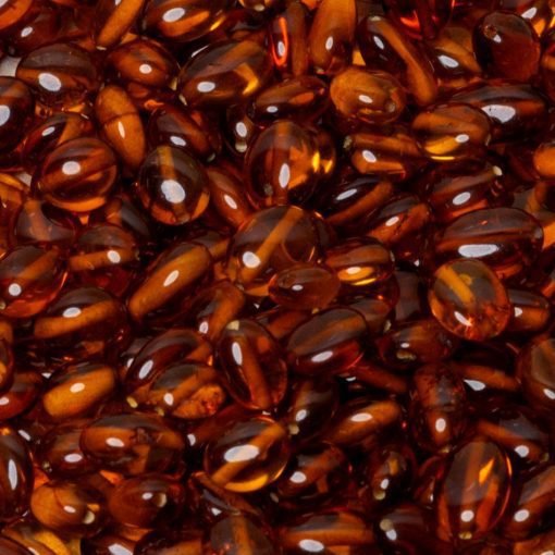 Amber beads oval light cognac 1
