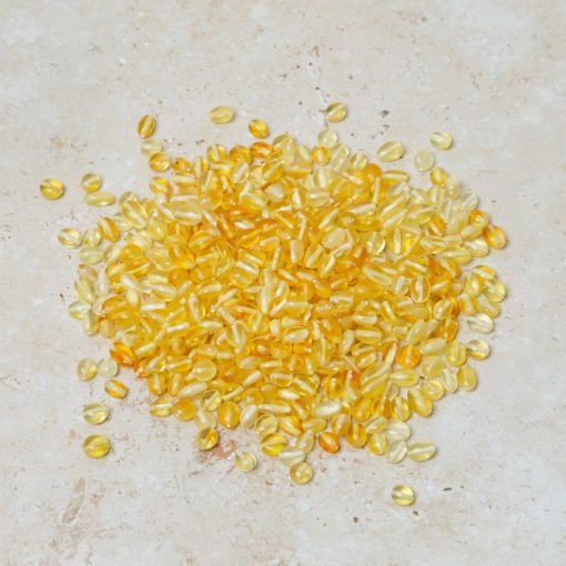 Amber beads oval lemon