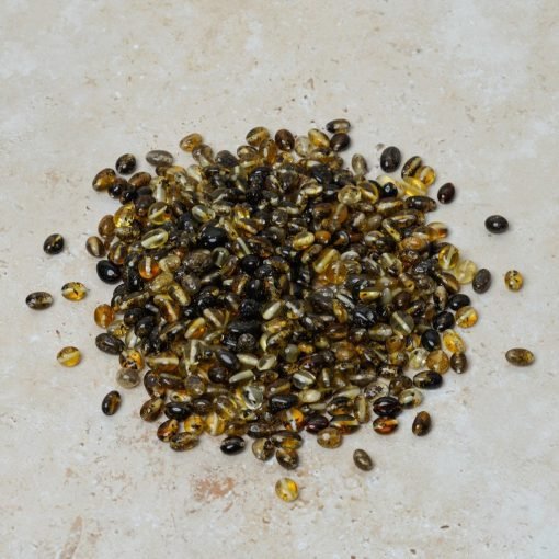 Amber beads oval green