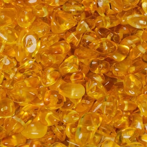 Amber beads chips lemon 1