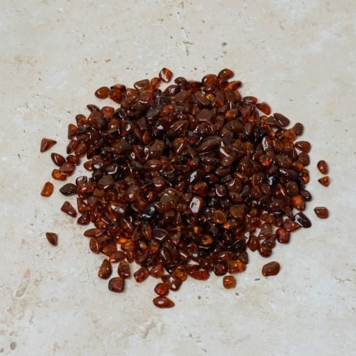 Amber beads oval dark cognac