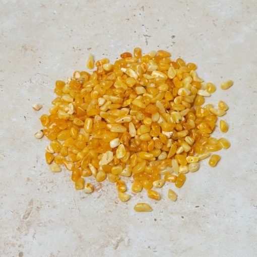 Amber beads chips butter