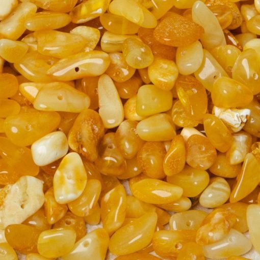 Amber beads chips butter 1