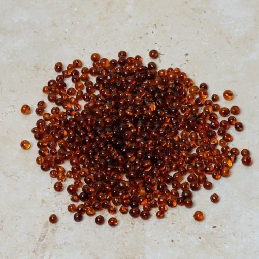 Amber beads baroque dark cognac