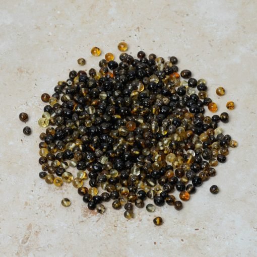 Amber beads baroque green