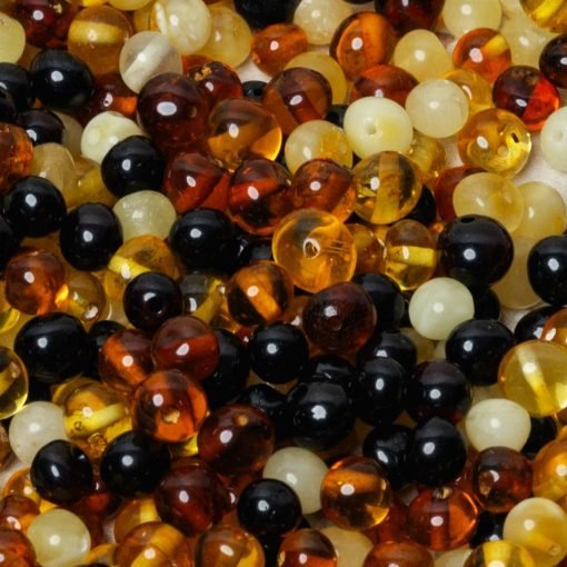 Amber beads baroque multicolor 1