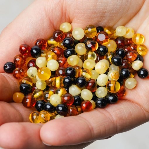 Amber beads baroque multicolor 2