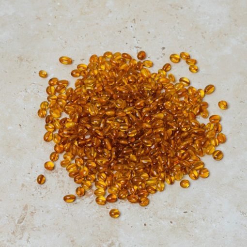 Amber beads oval honey
