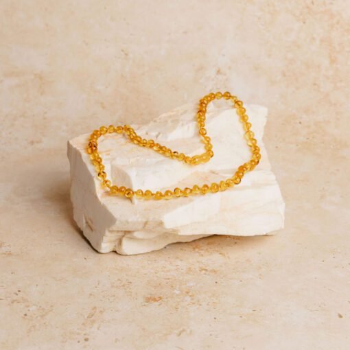 Amber necklace baroque honey