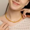 Amber necklace oval honey 1