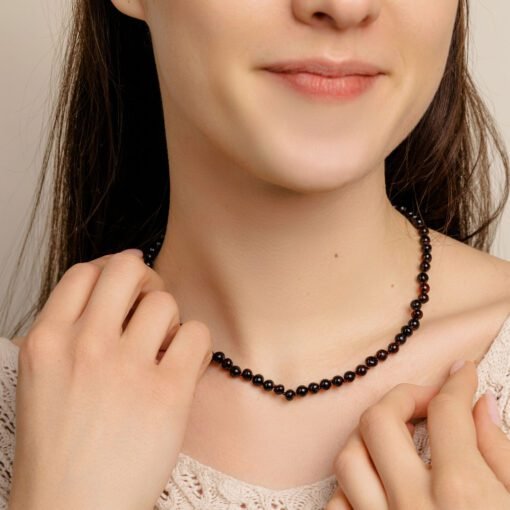 Amber necklace baroque cherry 1