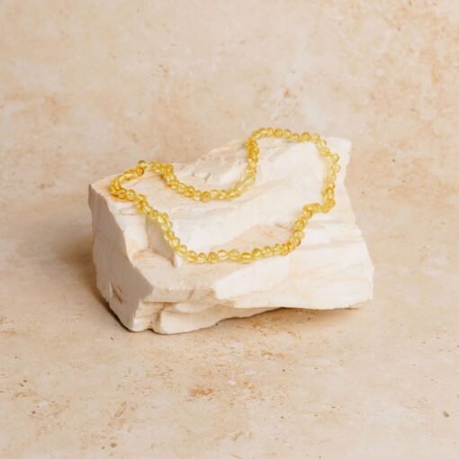 Amber necklace baroque lemon