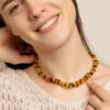 Amber necklace chips multicolor 1