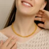 Amber necklace baroque lemon 1