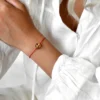 Amber bracelet red string green 1