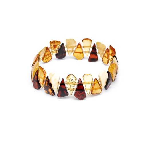 Amber bracelet triangle multicolor